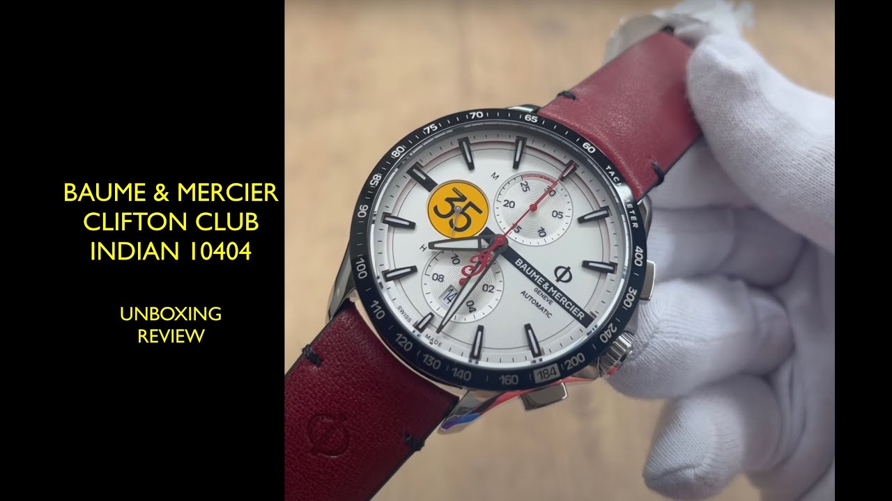 Baume & Mercier Clifton Club Indian Chronograph Automatic 10404 Watch |  Review Valjoux Relogios - YouTube