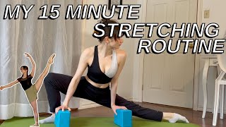 My 15 min stretching routine | Dancer stretched to help ballet technique and get more flexible