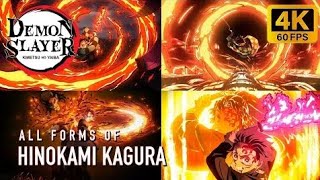 All Hinokami Kagura Forms [4K 60FPS] - Demon Slayer