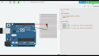 TinkerCAD LED Blink with Bare Metal Programming