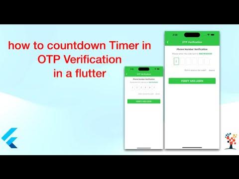 how to countdown Timer in OTP Verification in a flutter | Flutter ...