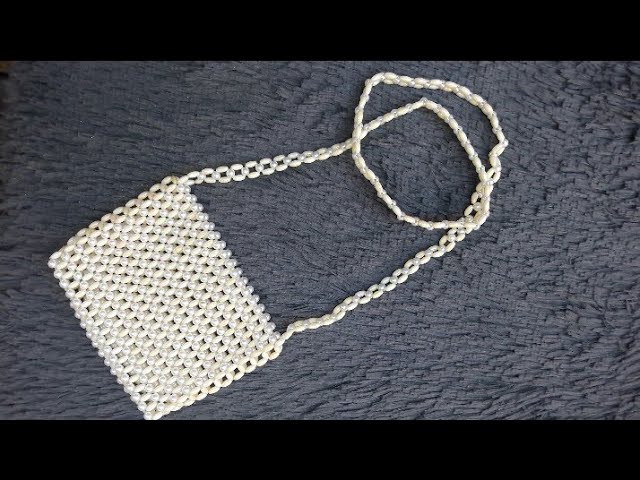 How to make a purse (wallet) with pearls, beads and earrings. 