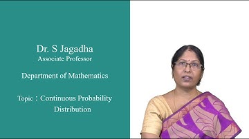 Continuous Probability Distribution by Dr S Jagadha | Probability and Statistics  | IARE