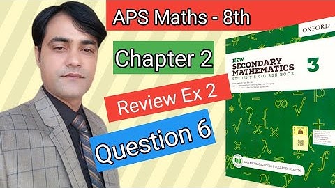 Review Ex NO 6 I APS Math 8th I New Secondary Mathematics Book 3 I Geometrical Transformation
