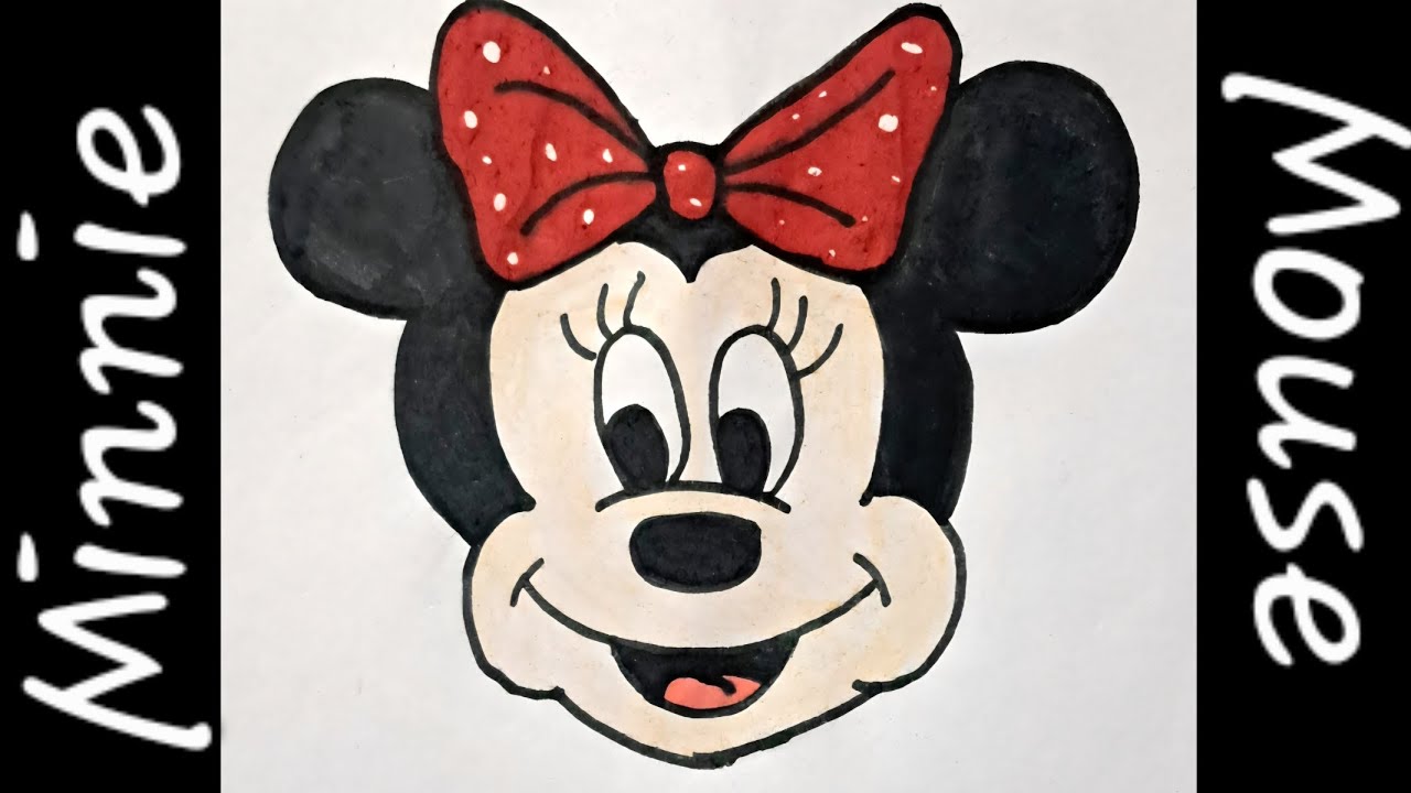 how to draw minnie mouse easy | how to draw cute minnie mouse 