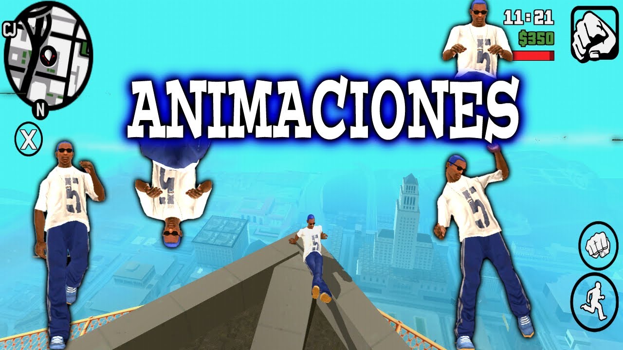 Mod De Animaciones Para GTA San Andreas Android - YouTube