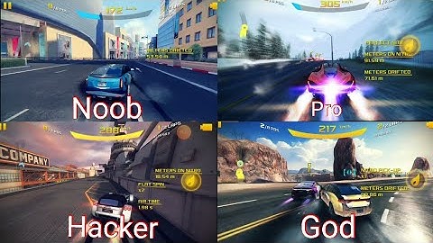 Noob VS Pro VS Hacker VS God - PART 2 [Asphalt 8]