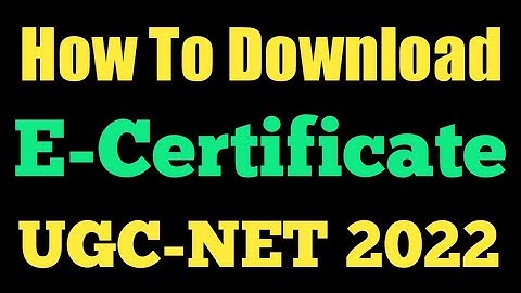 How To Download E- Certificate NET 2022. Step By Step. E-Certificate kese download karein.
