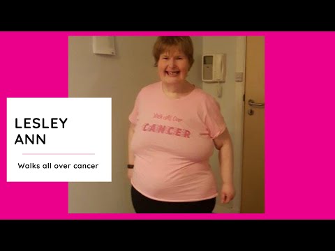 Lesley Ann walks all over cancer.