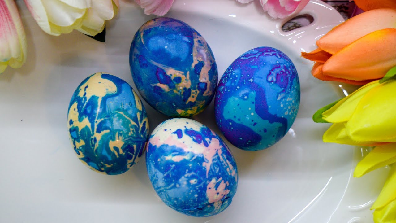 Farbanje jaja- Mermerna uskršnja jaja na jednostavan način - Easter Eggs