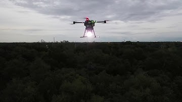 USaS Tethered Drone System Drone Payload With Lights Night Video 2