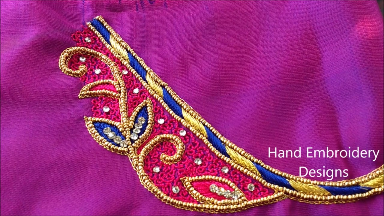 maggam work tutorial for beginners hand embroidery
