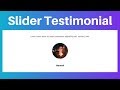 ✔️ COMO hacer un SLIDER TESTIMONIAL [HTML CSS JavaScript]