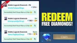HOW TO REDEEM FREE 570 DIAMONDS IN MLBB | STEP-BY-STEP REDEEM GUIDE! screenshot 1