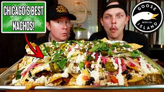 Trying Goose Island Salt Shed Pub's New 312 Nachos! | Chicago's BEST Nachos!