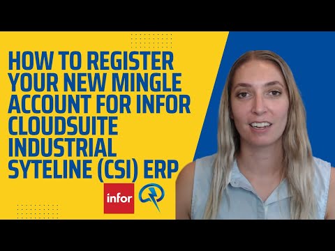 How to register your new Infor Mingle Account