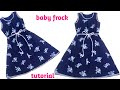 Baby a-line frock cutting and stitching/9-10 year old baby midi dress cutting and stitching