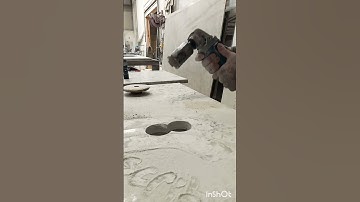 how to make single plug hole in quartz Diy 🤯😳#stone #construction #outlet #howto #diyprojects #diy