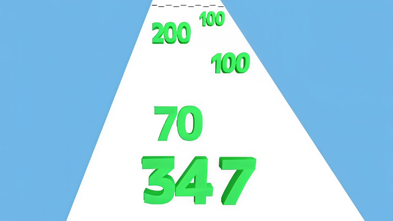 Прохождение игры Number Hit Rush Merge Numbers ASMR.