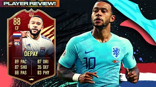 88 TOTW MEMPHIS DEPAY REVIEW | RED PICK DEPAY PLAYER REVIEW | FIFA 21 ULATIMATE TEAM