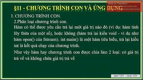 Chương trình con và ứng dụng trong c++