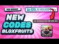 All working blox fruits codes  january 2024