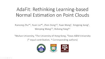 AdaFit: Rethinking Learning-based Normal Estimation on Point Clouds (ICCV 2021 Oral)