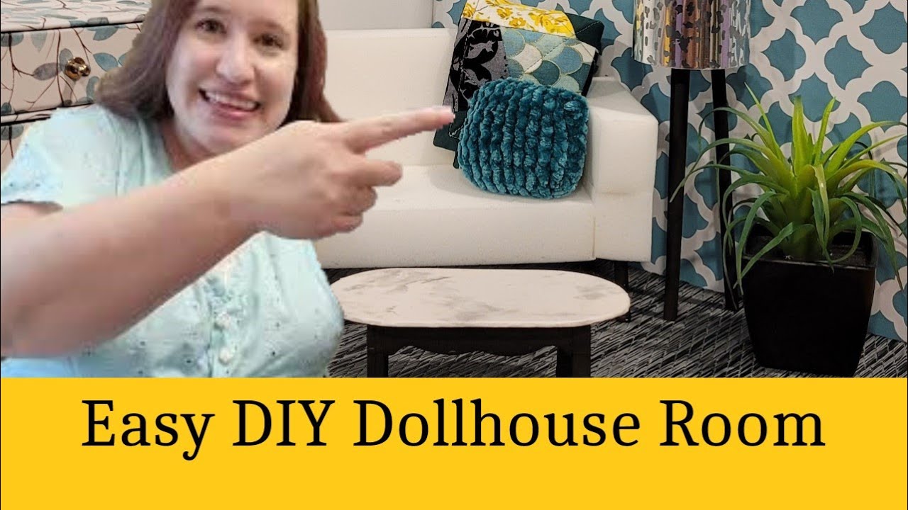 DIY Dollhouse Room | Minis with Items Found at Dollar Tree [Tutorial]