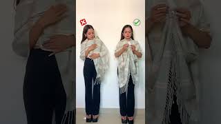 Shawl Hack For Winter #fashionhacks #diy #scarf #shawltutorial #stylehacks #fyp #foryou #draping screenshot 1