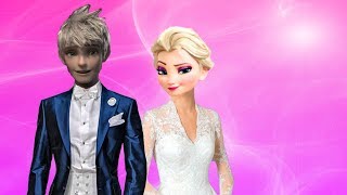 Sisters Elsa Anna Ariel and Boyfriends Jack Kristoff Wedding Dress Up Game for Kids