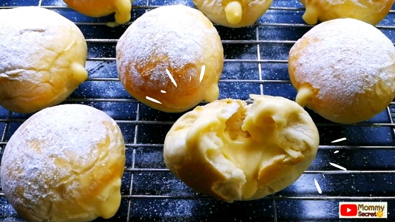 Milk cream bun recipe ขนมปังไส้ครีมนมสด ขนมปังนุ่มๆสอดไส้ครีมนมสดรส