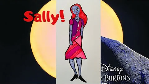 how to draw sally skellington