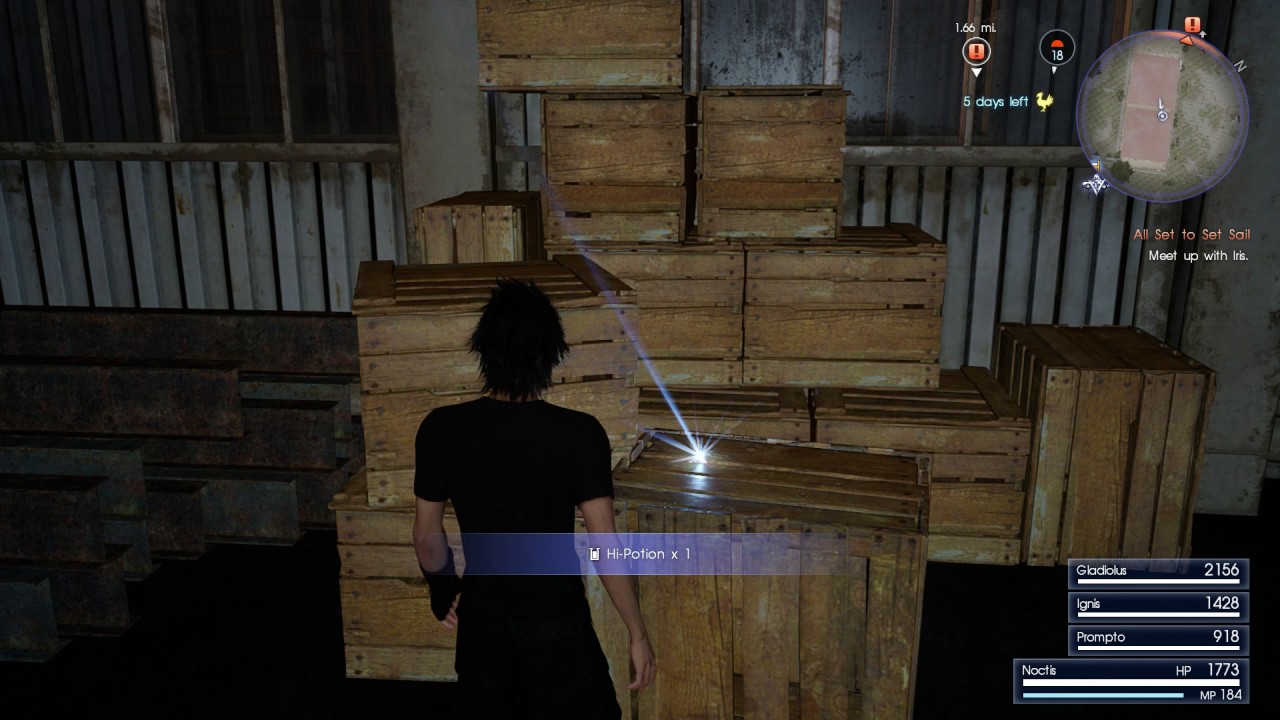 Final Fantasy XV - Cauthess Rest Area: Power EX, Phoenix Down, Mette VX, Titanium Bangle Locations