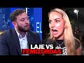 FEMINISTAS le GRITAN a AGUSTIN LAJE pero su RESPUESTA la DEJO sin ARGUMENTOS