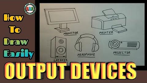 output devices drawing | how to draw output devices | output devices of computer drawing