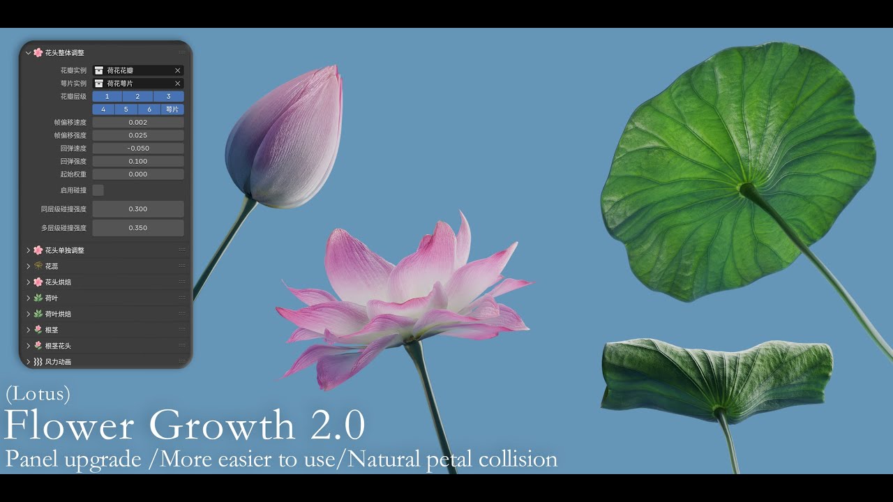 *＊Flower＊*ページ Collision born for flower：Flower Growth2.0（Lotus）Panel
