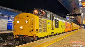 Colas Rail Class 37175 Erupts Out Of Reading On A Network Rail Test Train