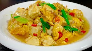 Unexpectedly, adding eggs to tofu is so delicious. It is delicious and tender, and children who are