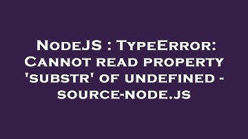 NodeJS : TypeError: Cannot read property 