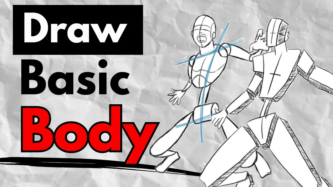 How to draw a basic jumping character! - YouTube