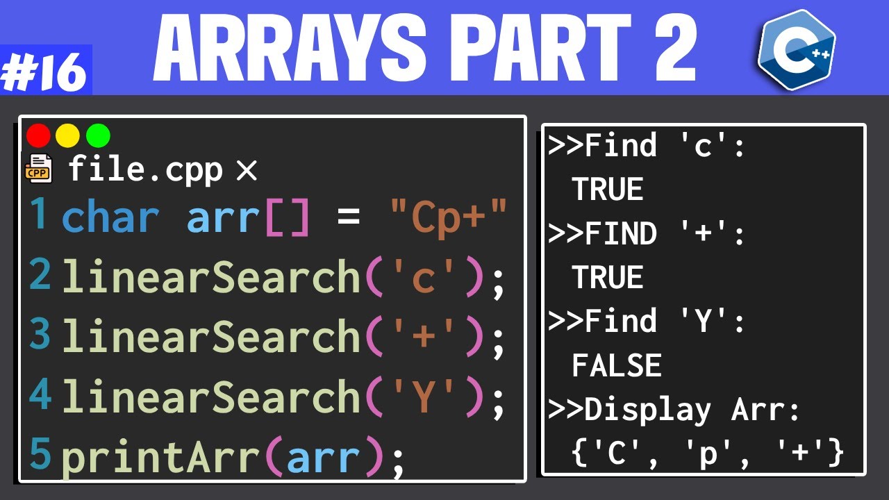 Arrays in C++ Part2 - YouTube