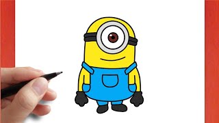 HOW TO DRAW MINION STUART EASY