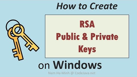 How to Create RSA Public and Private Keys on Windows