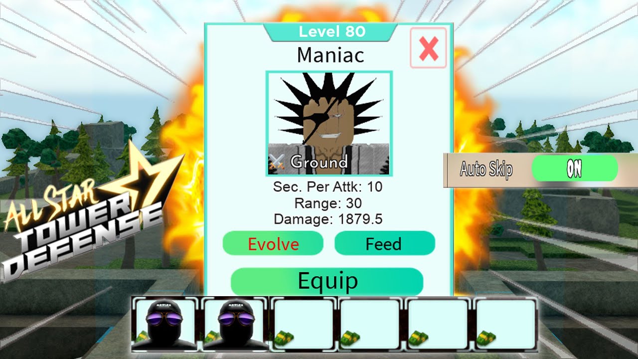 Level 80 Maniac (Kenpachi) Beating Challenge 1 | 2 Units Showcase | Roblox ALl Star Tower Defense