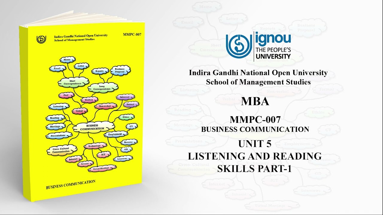 MMPC - 007 unit 5 listening and reading skills part 1 - Business Communication