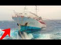 Top 10 large ships and fishing boats in heavy seas