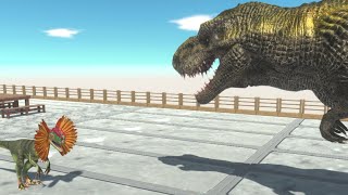 Dilophosaurus vs ALL UNITS in Shopping Mall Animal Revolt Battle Simulator screenshot 5