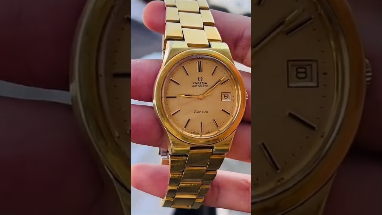 omega geneve automatic Swiss men's vintage watch - YouTube