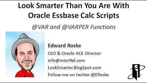 Essbase @VAR and @VARPER Functions
