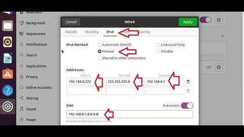 Ubuntu How To Set A Static IP Via Terminal And GUI